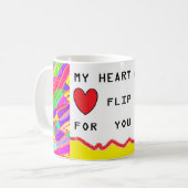 Romantische Botschaft und Kunst über Herzen Kaffeetasse (Vorderseite Links)