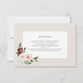 Romantische Bouquet-Details RSVP Karte