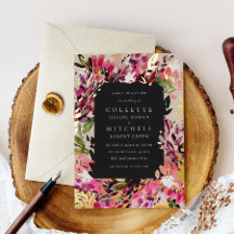 Romantische Bouquet Hot Pink Black Gold