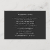 Romantische Bouquet Hot Pink Black Gold Hochzeit Begleitkarte (Rückseite)