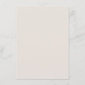 Romantische Bouquet-Karte Menükarte (Rückseite)