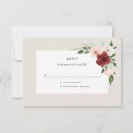Romantische Bouquet RSVP Karte
