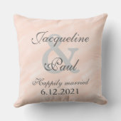 Romantische Braut Blush Reversible Pilze Kissen (Rückseite)