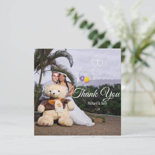 Romantische Braut & Bräutigam Vielen Dank für Ihre (Stehend Vorderseite)