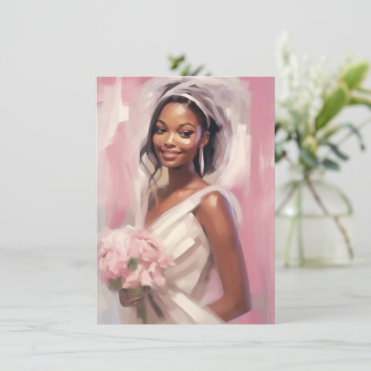 Romantische Braut Einladung (Stehend Vorderseite)