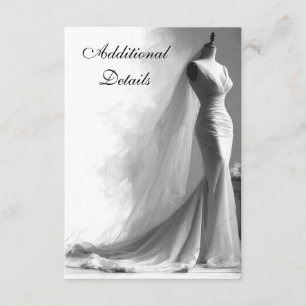 Romantische Braut-Skizze Hochzeit-Karte zur Einsch Begleitkarte