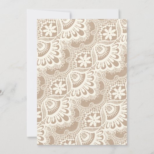 Romantische Brautparty-Einladung der Spitze-| Einladung (Rückseite)