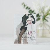 ROMANTISCHE BRIDE & GROOM DANK POSTKARTE (Stehend Vorderseite)