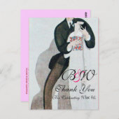 ROMANTISCHE BRIDE & GROOM DANK POSTKARTE (Vorne/Hinten)