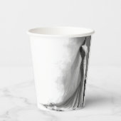 Romantische Bride Sketch Wedding Paper Cup - Elega Pappbecher (Rückseite)