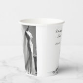 Romantische Bride Sketch Wedding Paper Cup - Elega Pappbecher (Rechts)