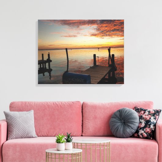 Romantische Bucht Sunset Leinwanddruck (Insitu (Wohnzimmer))
