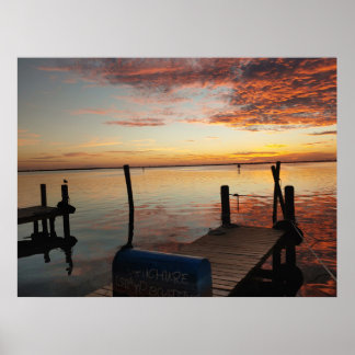 Romantische Bucht Sunset Poster