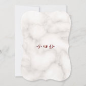 Romantische Burgund Pink-Blume Marmorhochzeit Einladung (Rückseite)