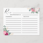 Romantische Burgunder Blush Pink Bloral Hochzeitsr Postkarte (Vorderseite)