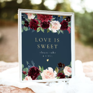 Romantische Burgunder-Liebe: Sweet Dessert Poster