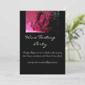 Romantische Burgunder Party Einladung Weinverkostu (Stehend Vorderseite)