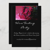 Romantische Burgunder Party Einladung Weinverkostu (Vorne/Hinten)