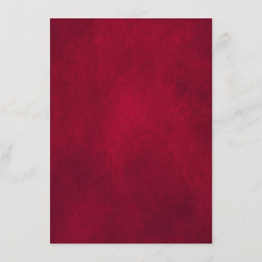 Romantische Burgundy Red Floral Geometric Wedding Begleitkarte (Rückseite)