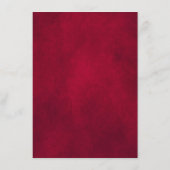 Romantische Burgundy Red Floral Geometric Wedding Begleitkarte (Rückseite)