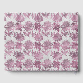 Romantische Burgundy Red Silver Floral Wedding Gästebuch (Rückseite)