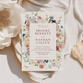 Romantische Butterfly-Blumenzange Hochzeit Einladung