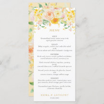 Romantische Buttergelbe Wasserfarbenhochzeit