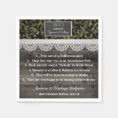 Romantische Camouflage Wedding Serviette (Vorderseite)