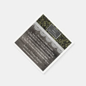 Romantische Camouflage Wedding Serviette (Ecke)