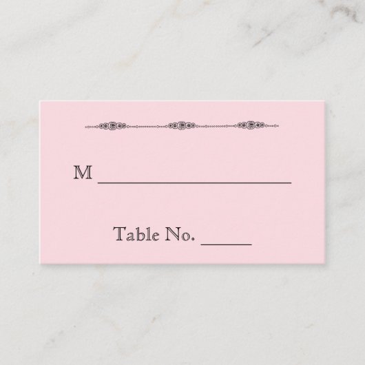 Romantische Cartoon Brides Wedding Platzkarten (Vorderseite)