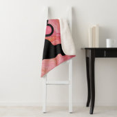 Romantische Cat Silhouette Herz auf rosa Marbella Sherpadecke (Beispiel)