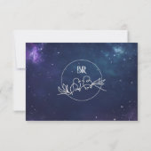 Romantische Celestial Wedding RSVP Card (Rückseite)