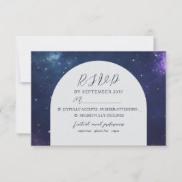 Romantische Celestial Wedding RSVP Card Karte
