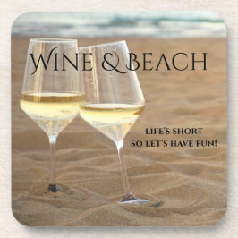 Romantische Cheers Beach und Wine Untersetzer