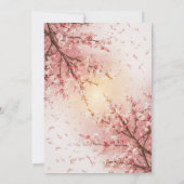 Romantische Cherry Blossom Einladung zur Hochzeit (Rückseite)