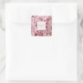 Romantische Cherry Blossom Hochzeit Quadratischer Aufkleber (Tasche)