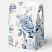 Romantische Chic Antique Dusty Blue Rose Geschenkschachtel (Geöffnet)