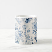 Romantische Chic Antique Dusty Blue Rose Kaffeetasse (Mittel)