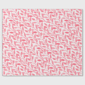 Romantische Chic Botanische Blätter weich rosa Geschenkpapier (Flach)