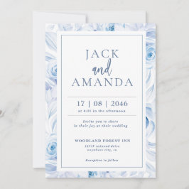 Romantische Chic Floral Wedding Card Einladung