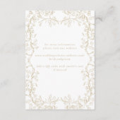 Romantische Chinoiserie Antike Französische Goldho Begleitkarte (Rückseite)