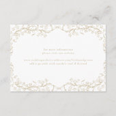 Romantische Chinoiserie Antike Französische Goldho Begleitkarte (Rückseite)