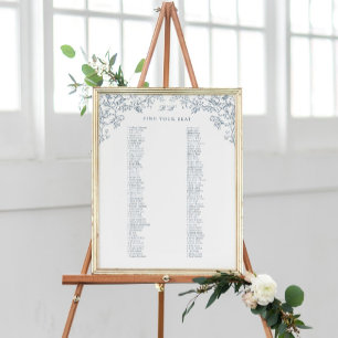 Romantische Chinoiserie Antique Blue Seekarte Poster