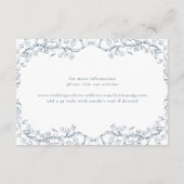 Romantische Chinoiserie Antique Französisch Blaue  Begleitkarte (Rückseite)