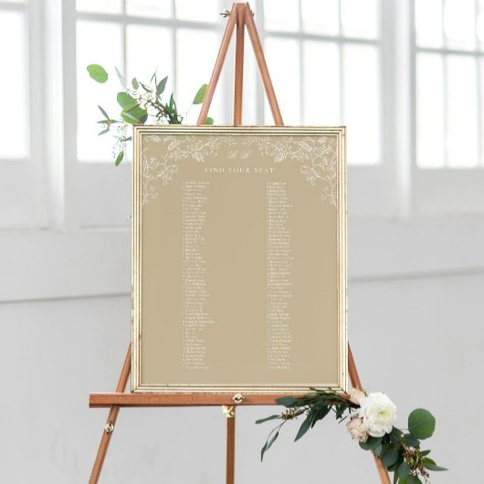 Romantische Chinoiserie Antique Gold Seekarte Poster