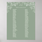 Romantische Chinoiserie Antiquitätensitzkarte Poster (Vorne)