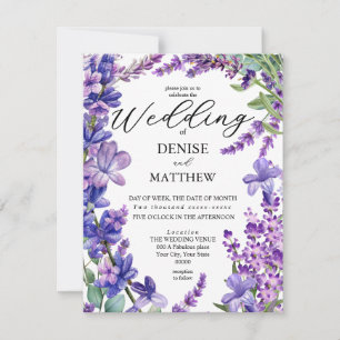 Romantische Chrysantheme auf heller weißen Einladu RSVP Karte