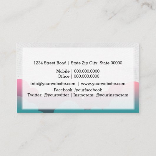 Romantische Cloud Visitenkarte (Rückseite)