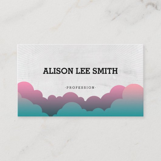 Romantische Cloud Visitenkarte (Vorderseite)