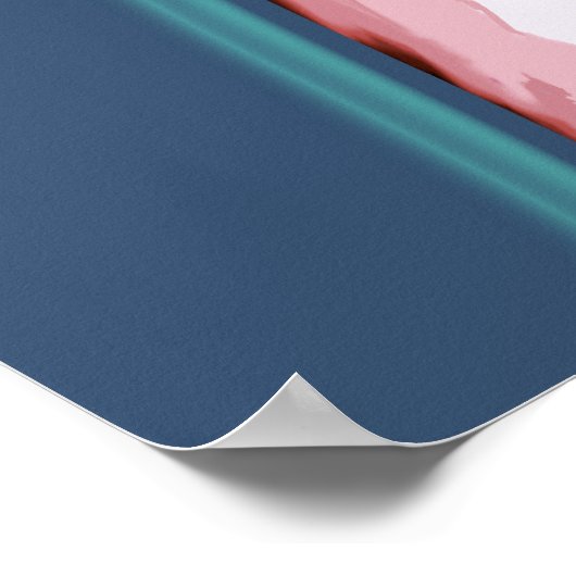 Romantische Cocktails Spielerischer Pop Poster (Ecke)